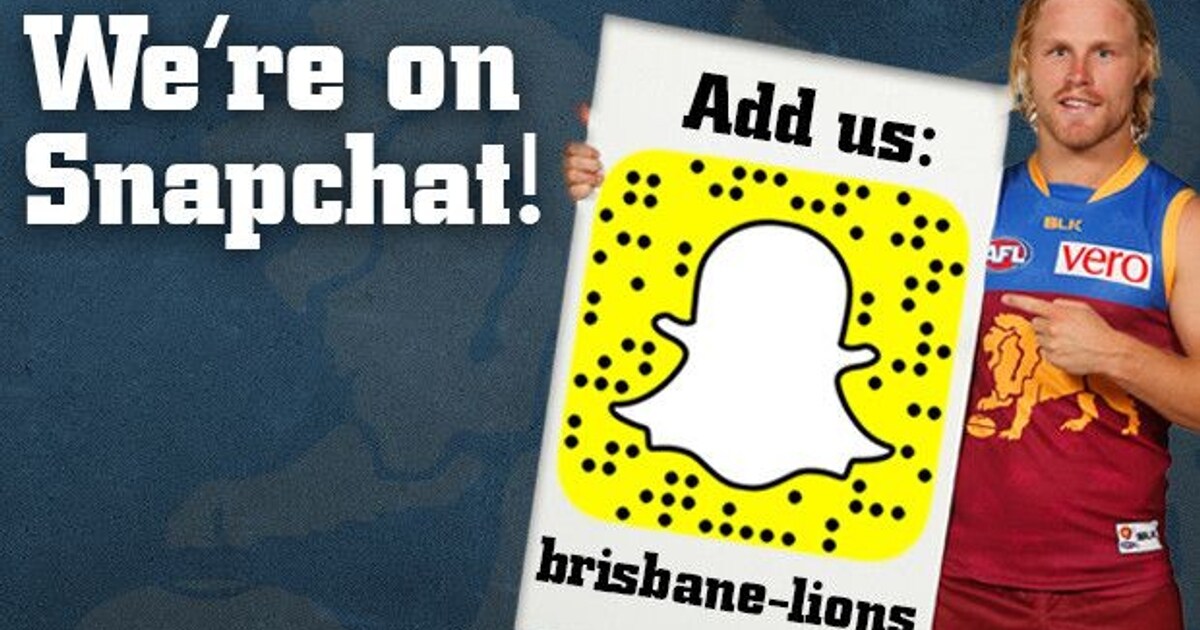 Add the Lions on Snapchat!