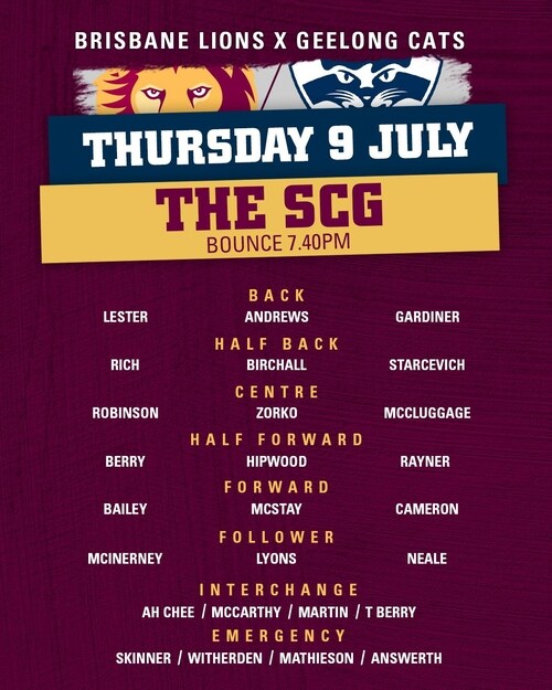 Team Announcement Round 6